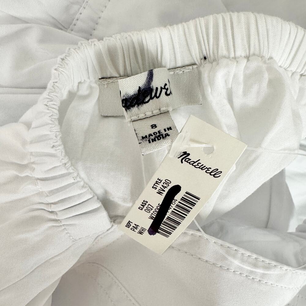 Madewell Poplin Seamed Maxi Dress A Line Minimalist Cotton White US 8 NWT - Picture 14 of 14